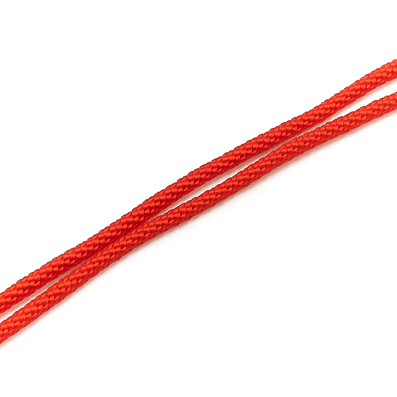 Шнурок текстильный плетеный 80 см. ф2,0мм (красный)